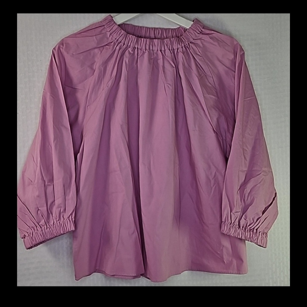 DownEast Jessie gathered top in Orchid Haze Small Medium Large New with tags - Picture 9 of 10